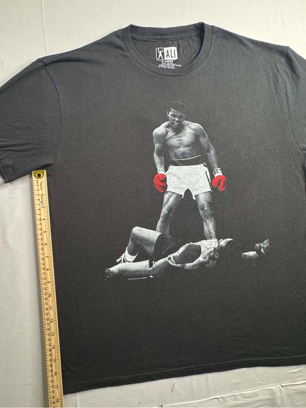 Alia Black Boxing Graphic Polo Shirt with Red Gloves